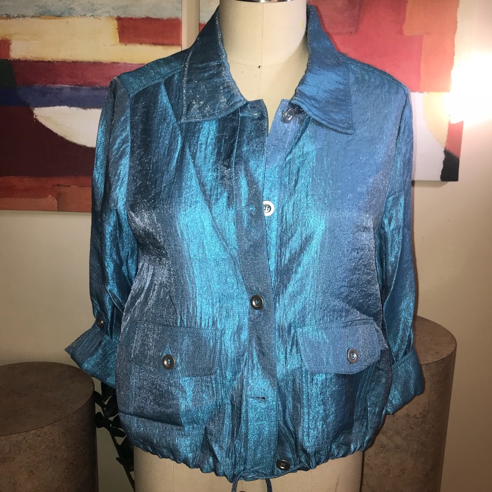 Metallic light blue jacket
